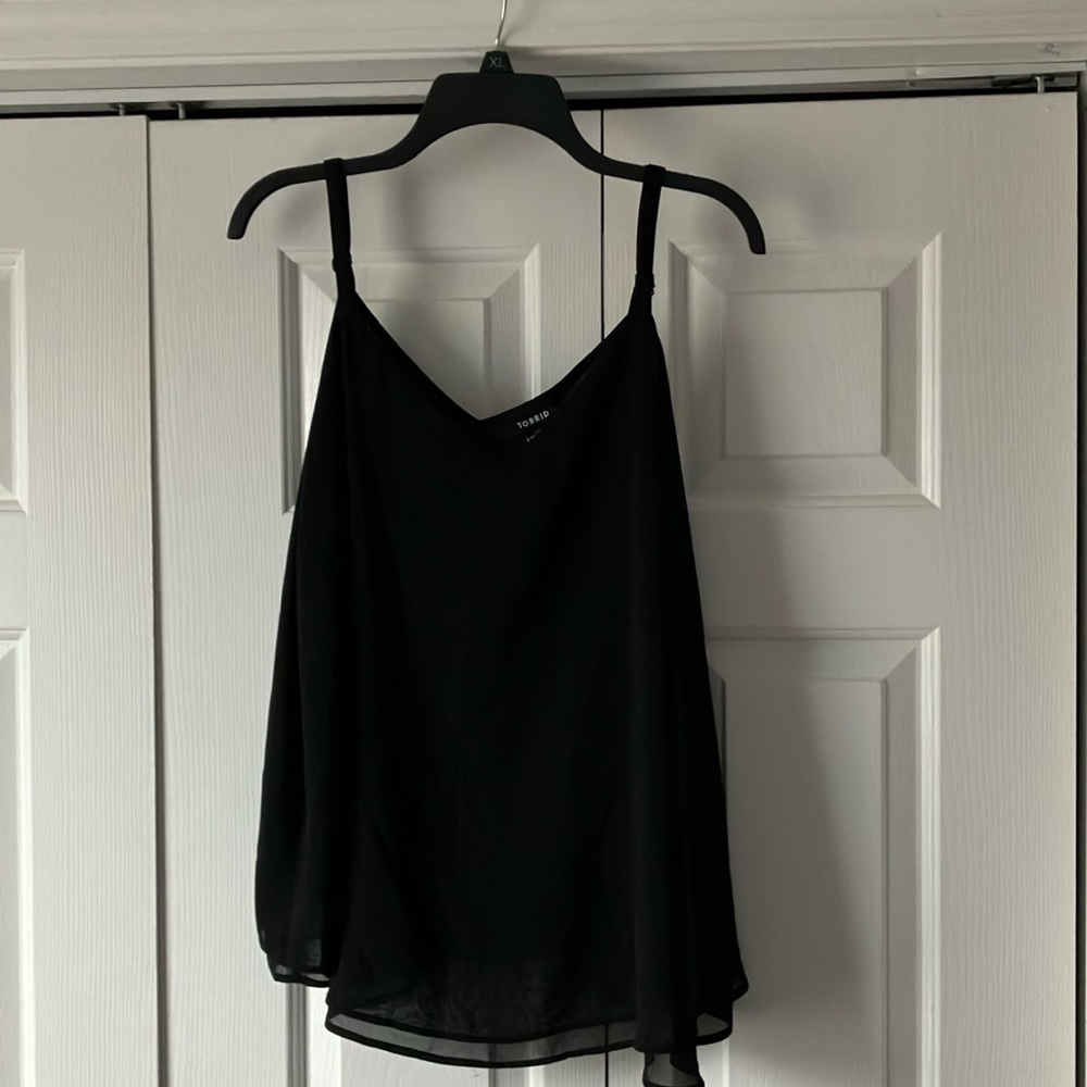 Black layered dressy tank